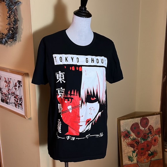 Vintage TOKYO GHOUL Size Large FunImation Graphic Tee Shirt Japan Anime NEW - Picture 3 of 12